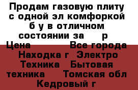 Продам газовую плиту с одной эл.комфоркой б/у в отличном состоянии за 3000р › Цена ­ 3 000 - Все города, Находка г. Электро-Техника » Бытовая техника   . Томская обл.,Кедровый г.